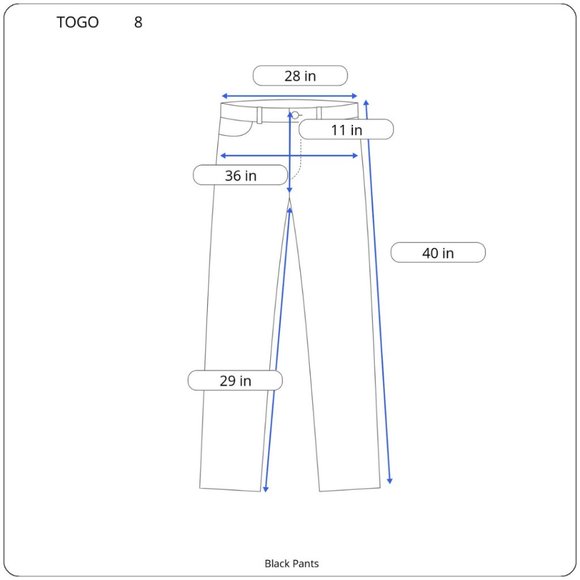 TOGO Black Skinny Pants in Size 8 - Picture 5 of 5